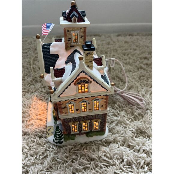 NIB Saturday Evening Post Norman Rockwell City Hall Freedom Of Speech Lighted Ho - Picture 11 of 15